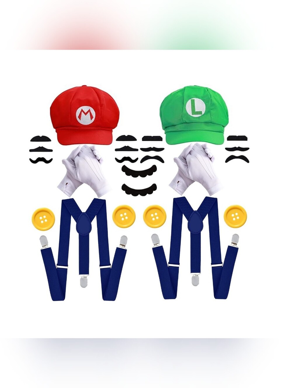 Adult Mario & Luigi Bros Inspired Accessories